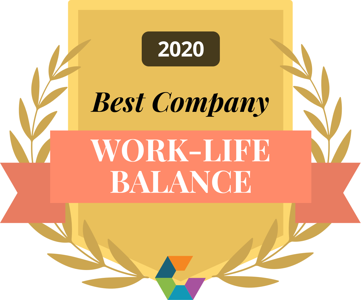 2020 Comparably Award, Best Company for Work-Life Balance