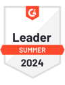 G2.com awards SmartBug Media Summer 2024 Leader recognition in multiple digital marketing and sales categories. image of G2 Summer 2024 Leader Badge