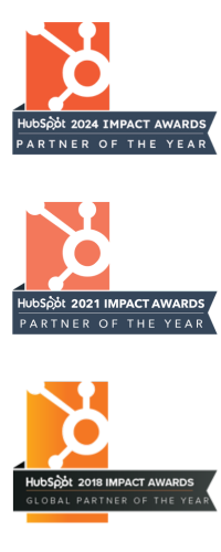 HubSpot Partner of the Year 2024 2021 and Global Partner of the Year 2018