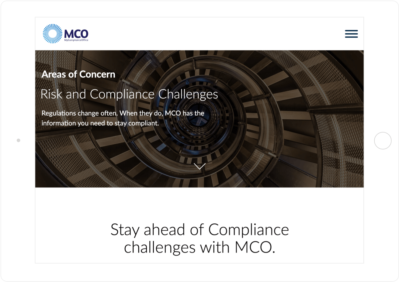 MCO website's screenshot showcasing their logo