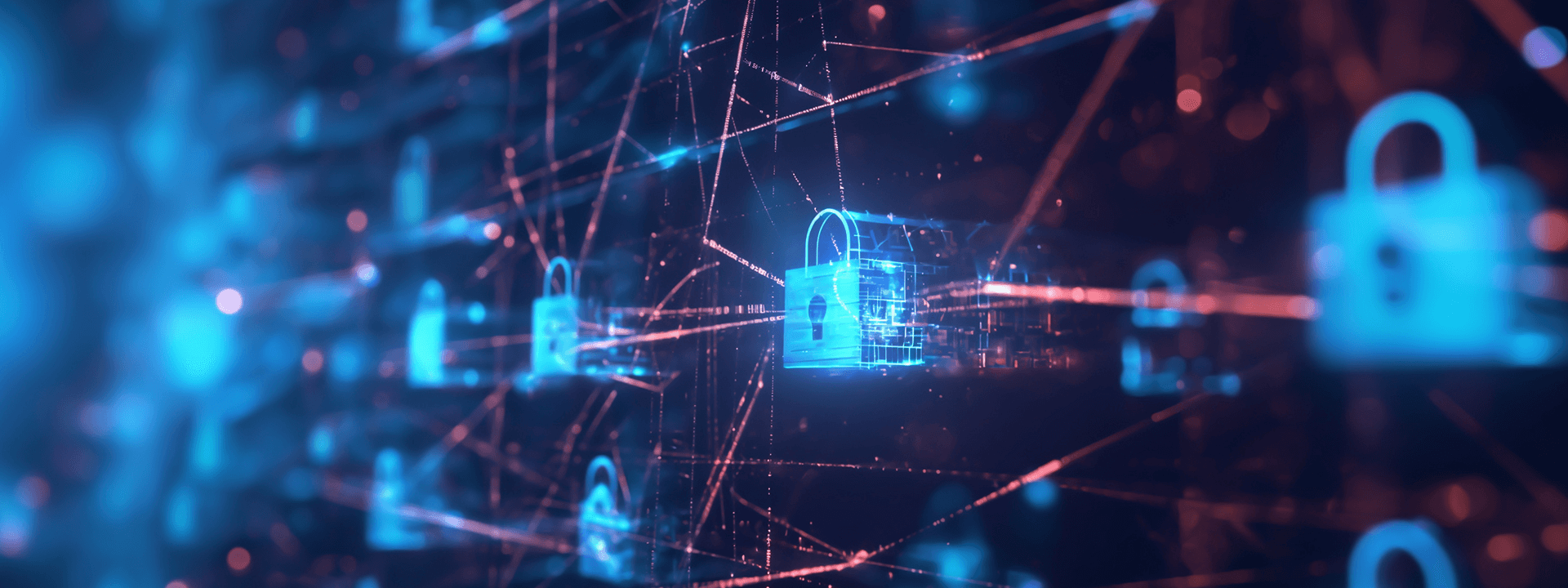 Cybersecurity image featuring multiple locks that highlight the importance of choosing a secure CRM product.