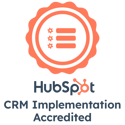 Implémentation CRM Badge d'accréditation HubSpot