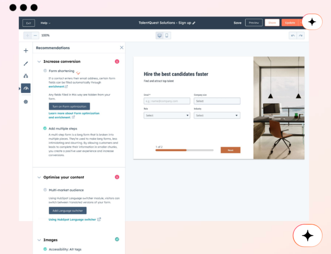 HubSpot Breeze Form Shortening Example