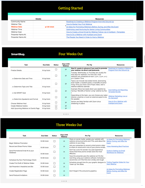 Inside Senior Living Webinar Checklist 