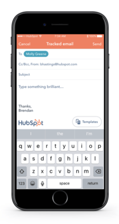 HubSpot business card scanner app example #2