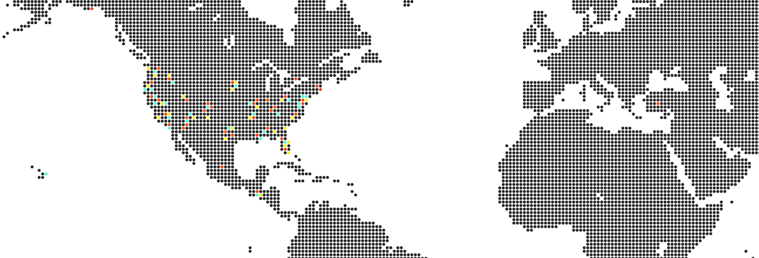 World map showing locations of SmartBugs worldwide