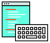 Icon of keyboard and a spreadsheet