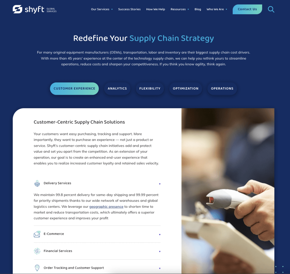 Shyft's Custom Modular User Interface (UI) on desktop